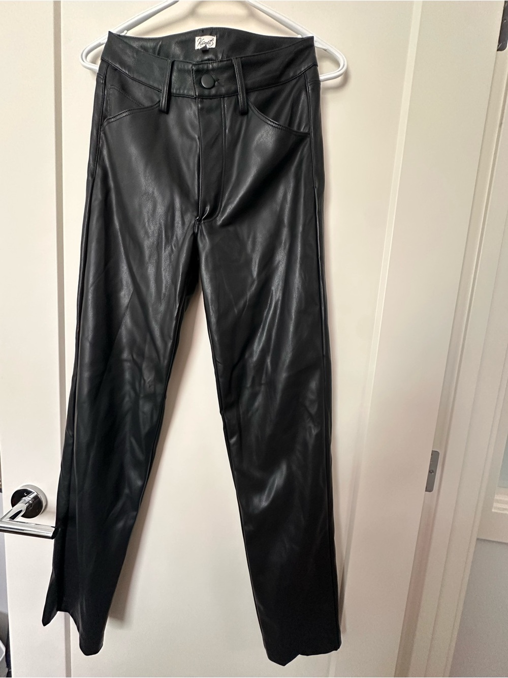 Women’s Black Faux Leather Jeans